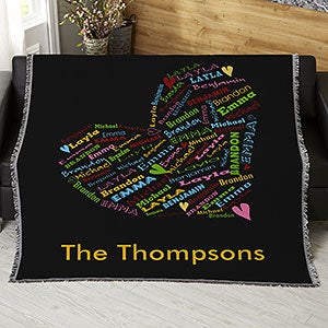 Her Heart Of Love Personalized 56x60  Woven Throw - 16523-A