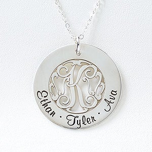 Initial Monogram Family Personalized Necklace - 16540D