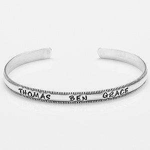 Sterling Silver Cuff Personalized Name Bracelet - 16546D