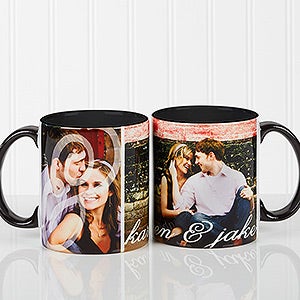 Personalized You & I Romantic Photo Coffee Mug - Black - 16547-B