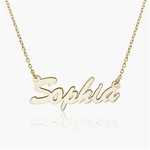 Contemporary Script Personalized Name Necklace - 10K Gold - 16555D-G