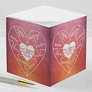 We Love You To Pieces Personalized Paper Note Cube - 16561