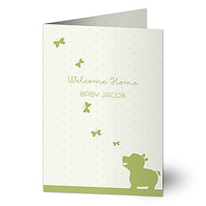 Baby Zoo Animal Personalized Greeting Card - 16571