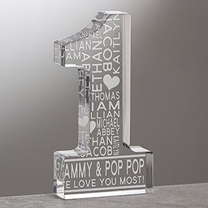 #1 Grandparent Personalized Keepsake Award - 16573