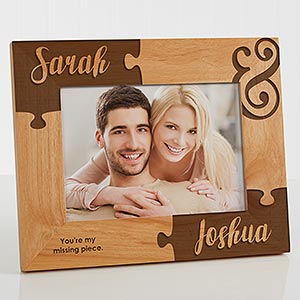 Personalized Couples Picture Frames 5x7 - Puzzle Piece - 16577-M