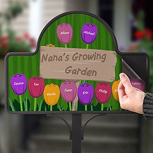 Personalized Garden Stake Magnet - Grandmas Garden - 16582-M