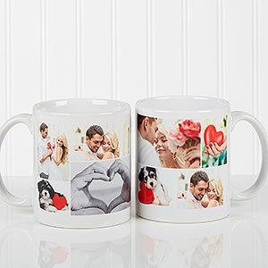 Personalized Photo Coffee Mugs - White - Photo Collage - 16584-S