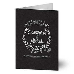 Happy Anniversary Personalized Greeting Card - 16589