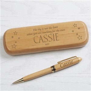 Inspiring Message Personalized Alderwood Pen Set - 16621