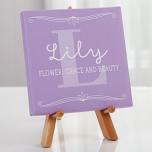 Personalized Baby Girl Mini Canvas Print - Name Meaning - 16629-5x5
