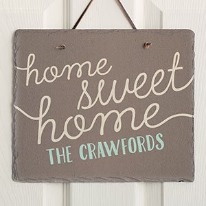 Front Door Greetings Personalized Slate Plaque - 16636