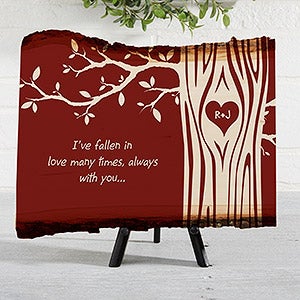 Carved in Love Personalized Basswood Plank - 16643