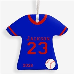 Personalized Sports Christmas Ornaments - Baseball Jersey - 16656-1