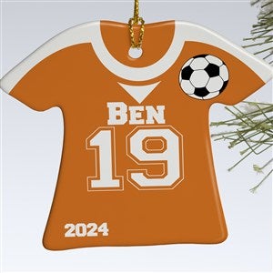 Personalized Sports Christmas Ornaments - Soccer Jersey - 16658-1