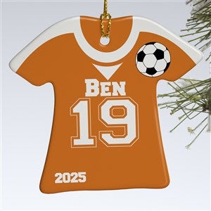 1-Sided Soccer Sports Jersey Personalized T-Shirt Ornament - 16658-1