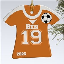 1-Sided Soccer Sports Jersey Personalized T-Shirt Ornament - 16658-1