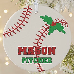Baseball Personazlied Christmas Ornament - 16665-1L