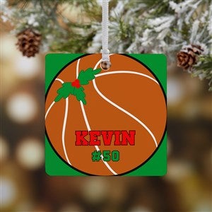 Basketball Personalized Metal Ornament - 16666-1M