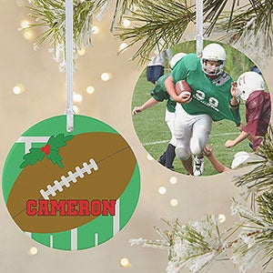 Personalized Football Photo Ornament - 16667-2L