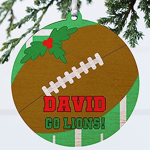 Football Personalized Wood Ornament - 16667-1W