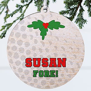 Golf Personalized Ornament - 1 Sided Wood - 16668-1W