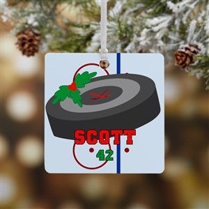 Hockey Personalized Ornament - 1 Sided Metal - 16669-1M