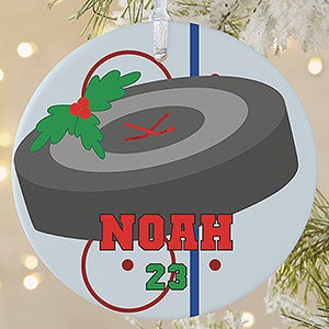 Personalized Hockey Christmas Ornament - 16669-1L