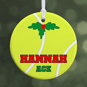 Personalized Tennis Christmas Ornament - One Sided - 16671-P
