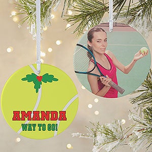 Personalized Tennis Photo Ornament - 16671-2L