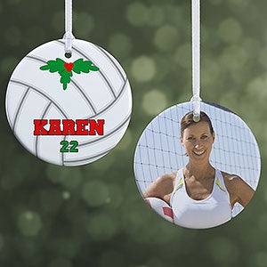 Photo Personalized Sports Christmas Ornaments - Volleyball - 16672-2