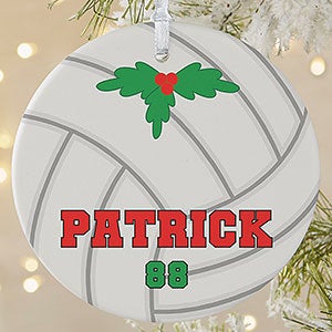 Personalized Volleyball Christmas Ornament - 16672-1L