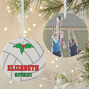 Personalized Volleyball Photo Ornament - 16672-2L