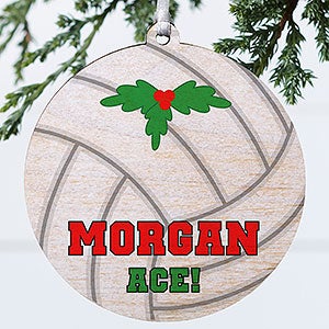 Volleyball Personalized Wood Ornament - 16672-1W