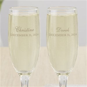 The Loving Couple Personalized Champagne Flute Set - 16674