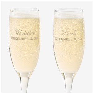 The Loving Couple Personalized Champagne Flute Set - 16674