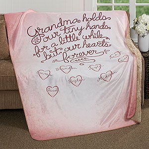 Grandchildren Fill Our Hearts 50x60 Sherpa Blanket - 16692-S