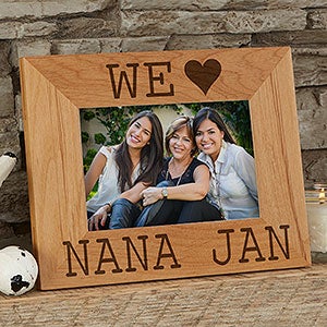 Personalized Wood 4x6 Picture Frame - We Love Her - 16693-S