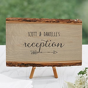 Rustic Wedding Reception Personalized Basswood Plank-Small - 16704-S