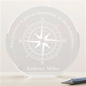 Compass Inspired Personalized 6 Premium Crystal Award - 16716-L