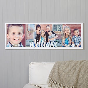Family Photos Personalized Canvas Print - 12x36 - 16726