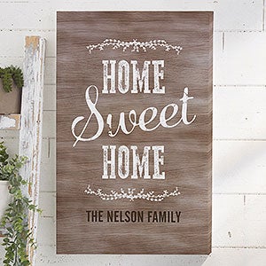 Home Sweet Home Personalized Canvas Print - 20 x 30 - 16728-L