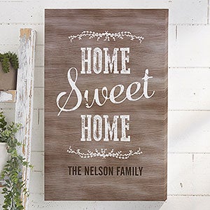 Home Sweet Home Personalized Canvas Print- 24x36 - 16728-XL