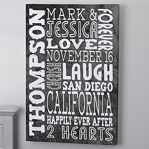 Personalized Canvas Print 16x24 - Word Art - 16730-M
