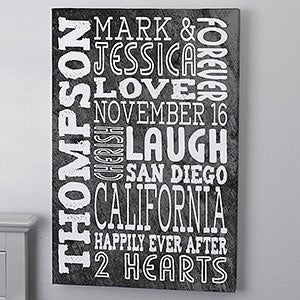 Personalized Canvas Print 20x30 - Word Art - 16730-L