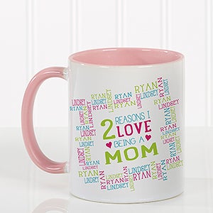 Pink Personalized Coffee Mugs for Her - Reasons Why - 16763-P