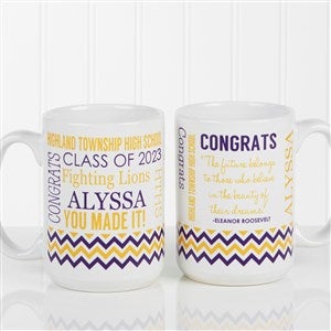 School Memories Graduation Personalized Coffee Mug 15 oz.- White - 16775-L