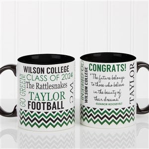 Personalized Graduation Coffee Mug - School Memories - Black Handle - 16775-B