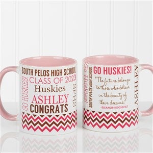 School Memories Graduation Personalized Coffee Mug 11 oz.- Pink - 16775-P