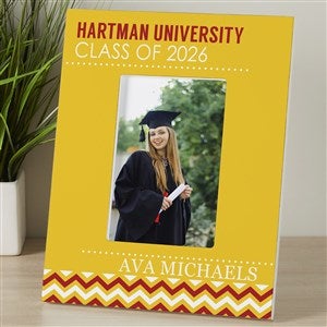 School Memories Personalized Graduation Chevron 4x6 Tabletop Frame - Vertical - 16776-TV