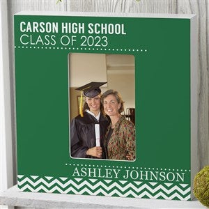School Memories Personalized Graduation Chevron 4x6 Box Frame - Vertical - 16776-BV